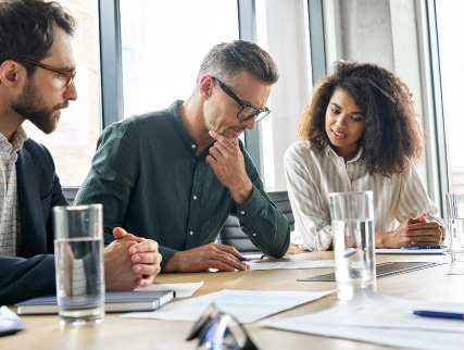 Professionals in boardroom