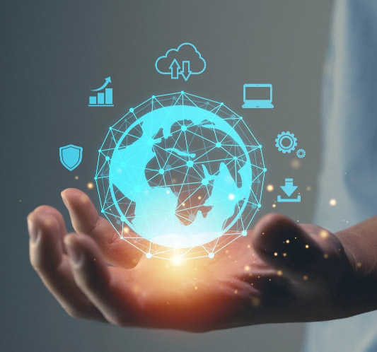 Technology concept global solutions
