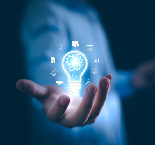 Technology lightbulb concept